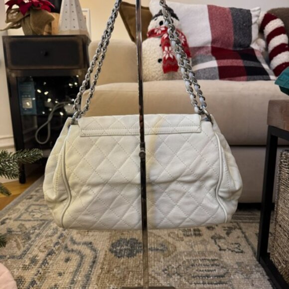 CHANEL TIMELESS ACCORDION BAG PURSE IN WINTER WHITE - Picture 2 of 15